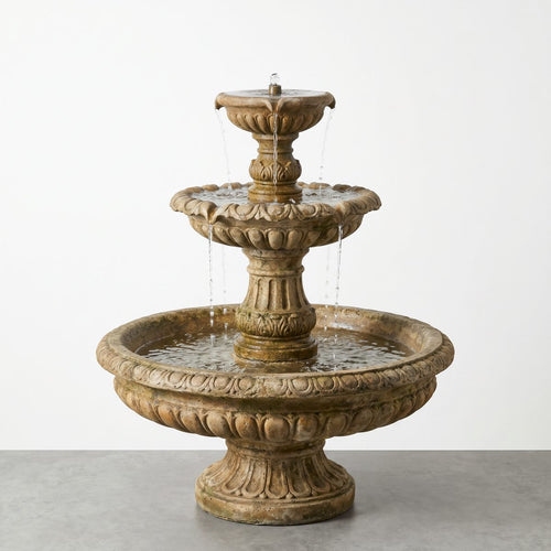 3-Tier Formal Cast Stone Garden Fountain — product photo